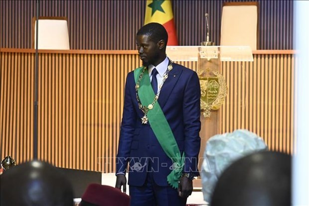 Cérémonie d'investiture du président sénégalais Bassirou Diomaye Faye, le 2 avril à Diamniadio. Photo : Xinhua/VNA.