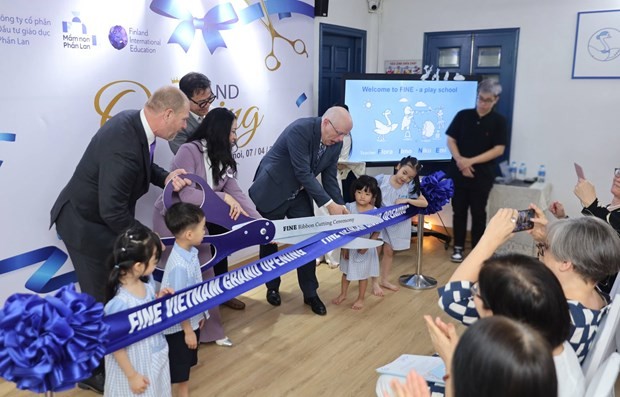 Cérémonie d'ouverture du jardin d'enfants à la finlandaise FINE. Photo : FINE Vietnam.