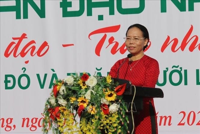 La vice-présidente du Comité populaire provincial de Soc Trang, Huynh Thi Diêm Ngoc. Photo : VNA.