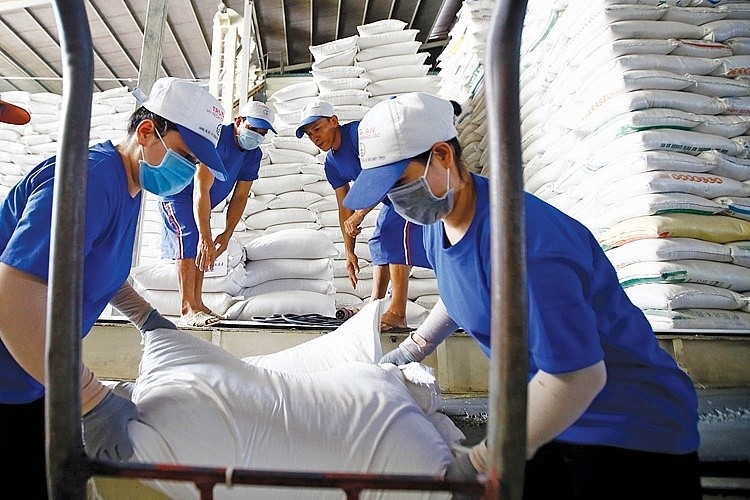 Les exportations de riz du Vietnam montrent encore de nombreux signes positifs alors que la demande d'importation des marchés reste élevée. Photo : congthuong.vn