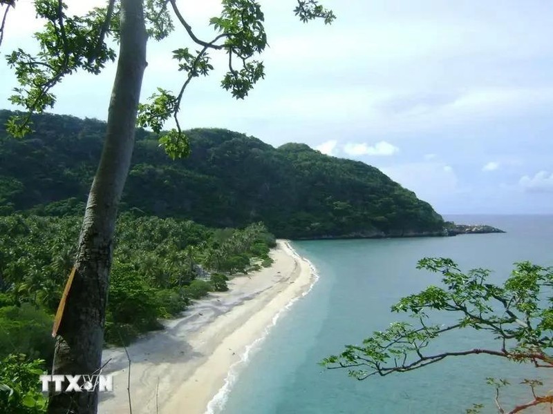 Un coin de plage du parc national de Con Dao. Photo : VNA.