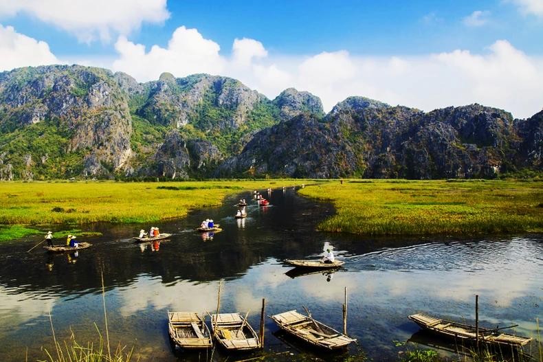 La Réserve naturelle de la zone humide de Van Long, dans la province de Ninh Binh. Photo : NDEL.