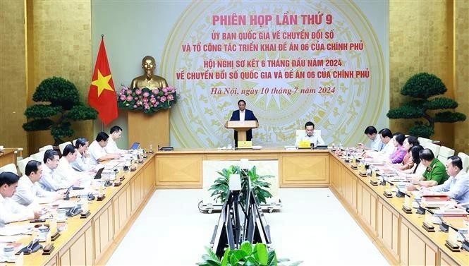 Réunion du Comité national pour la transformation numérique, le 10 juillet à Hanoi. Photo : VNA.