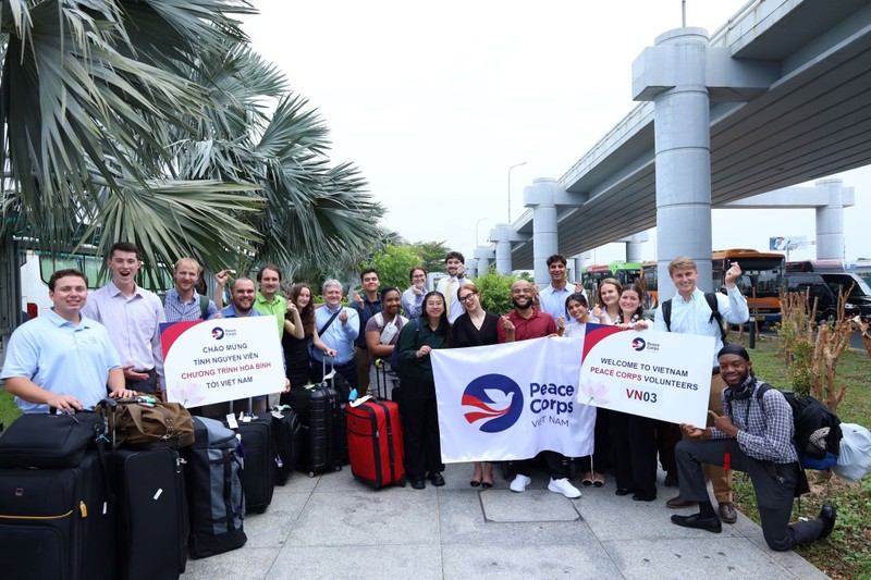 Vingt volontaires de Peace Corps sont arrivés au Vietnam. Photo : thoidai.com.vn