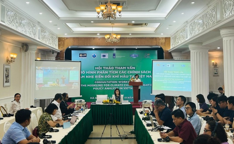 L'atelier « Modèle analytique des politiques d'atténuation du changement climatique au Vietnam ». Photo : baodautu.vn