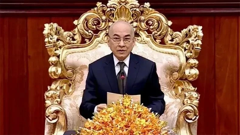 Le roi du Cambodge, Preah Bat Samdech Preah Boromneat Norodom Sihamoni. Photo : AKP/VNA.