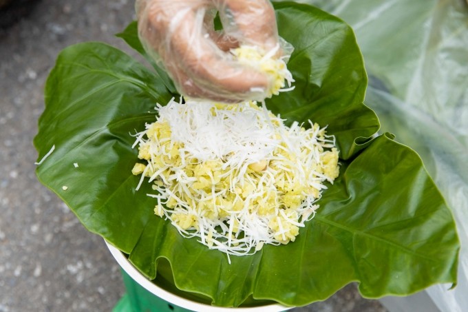 Le riz gluant vert du village de Vong (dans la capitale Hanoi). Photo : Vnexpress.