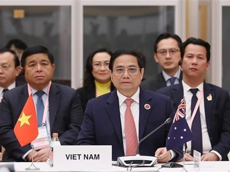 Le PM vietnamien Pham Minh Chinh, lors du sommet sur la Communauté asiatique zéro émission, le 18 décembre, à Tokyo. Photo : VNA.