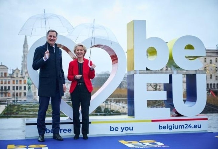 De Croo et Von Der Leyen lancent la présidence belge de l'UE. Photo : Les Spécialistes.