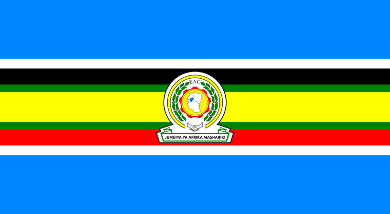 Le drapeau de la Communauté de l'Afrique de l'Est.