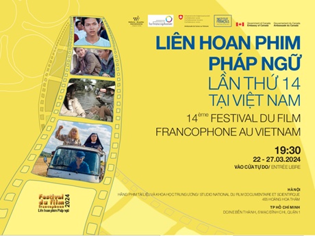 L'affiche du 14e festival du film francophone au Vietnam. Photo : BTC.