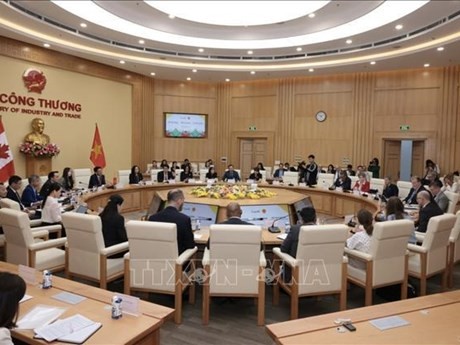 Panorama de la 2e réunion du Comité mixte Vietnam - Canada sur la coopération économique. Photo: VNA.