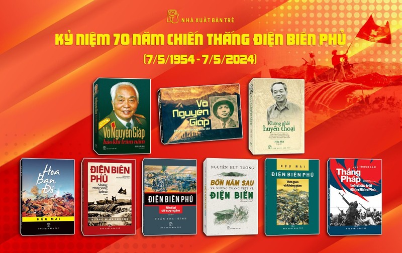 Une série d’ouvrages sur Diên Biên Phu vient d'être publiée par la Maison d'édition Tre (Jeunesse), à l'occasion du 70e anniversaire de la Victoire de Diên Biên Phu (7 mai 1954 – 7 mai 2024). Photo: nxbtre.com.vn.