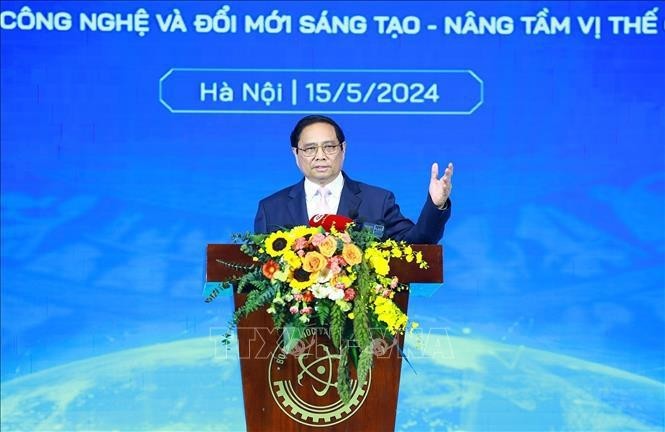 Le Premier ministre Pham Minh Chinh lors de l'événement. Photo : VNA.
