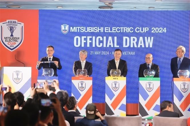 Cérémonie de tirage au sort de l’ASEAN Mitsubishi Electric Cup 2024. Photo : VNA.