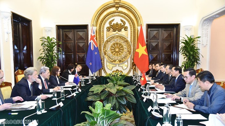 Lors de la 2e Conférence des ministres des Affaires étrangères Vietnam - Nouvelle-Zélande, le 5 juin à Hanoï. Photo: baoquocte.vn.