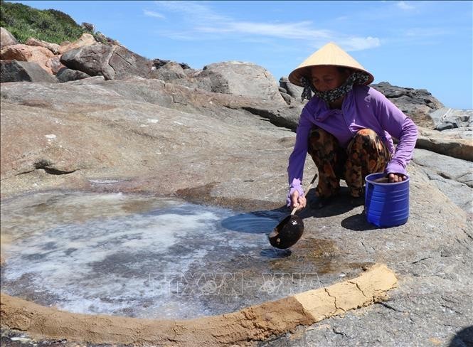 L'ancien champ de production de sel de Sa Huynh découvert à Quang Ngai. Photo : VNA.