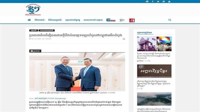 Le journal électronique ThmeyThmey publie un article sur la visite du Président To Lam au Cambodge. 