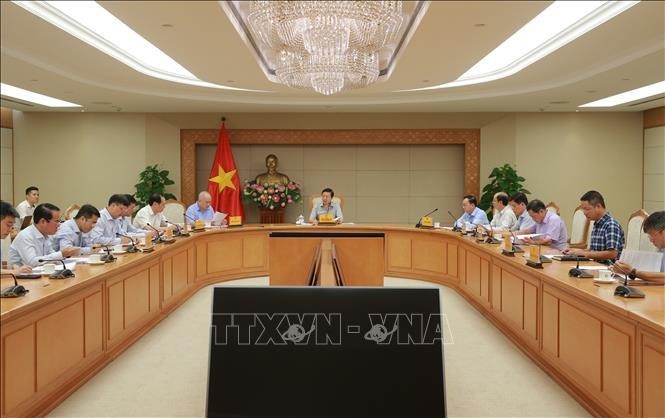 Lors de la réunion sur le rapport du Projet de création du marché du carbone, le 12 juillet à Hanoi. Photo: VNA.