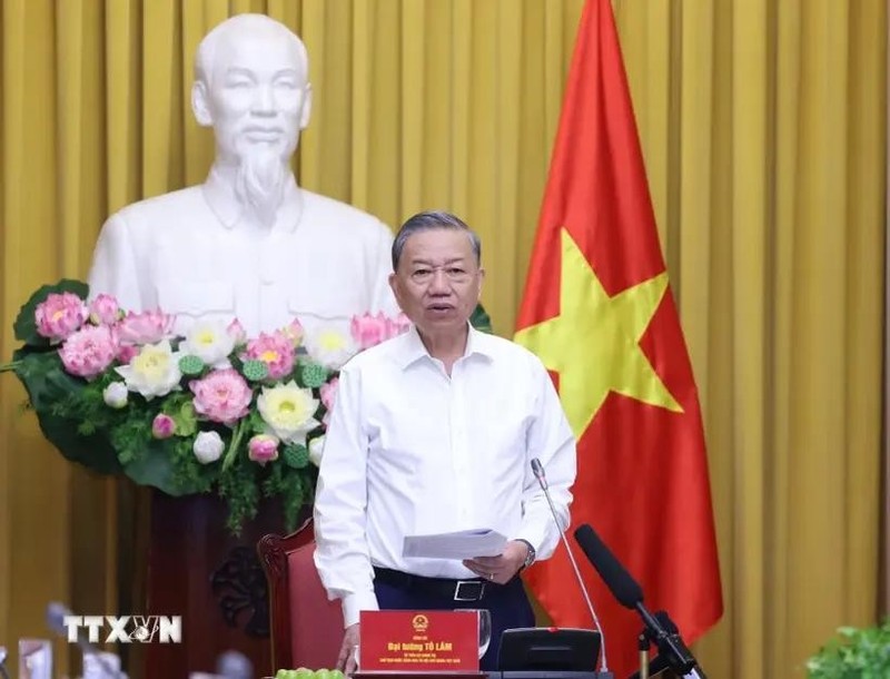 Le Président Tô Lâm s’exprime à la réunion du Comité central de pilotage de la réforme judiciaire, à Hanoi, le 31 juillet. Photo : VNA.