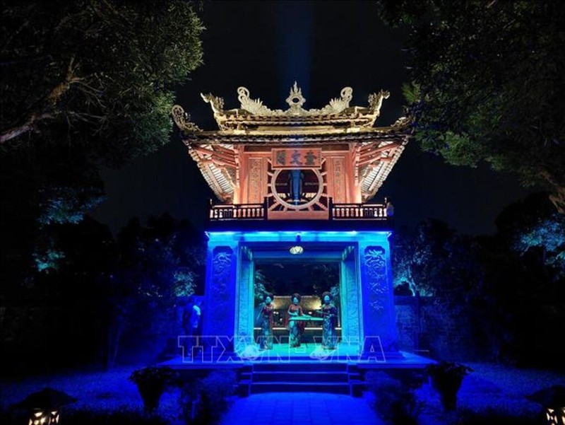 Khuê Van Cac (Pavillon de la constellation des lettres) au Van Miêu - Quôc Tu Giám (Temple de la littérature), emblème de la capitale. Photo : VNA.