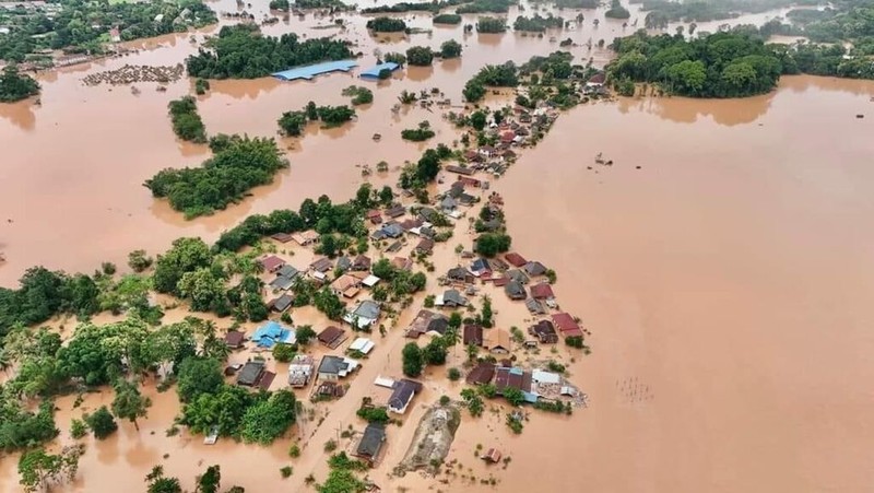 Le typhon Yagi, qui a touché terre le 7 septembre dans le Nord du Vietnam, a provoqué des inondations massives dans plusieurs localités. Photo: VNA.