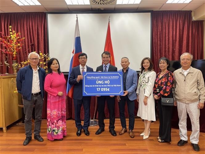 Au siège de l’ambassade du Vietnam en Slovaquie. Photo: VNA