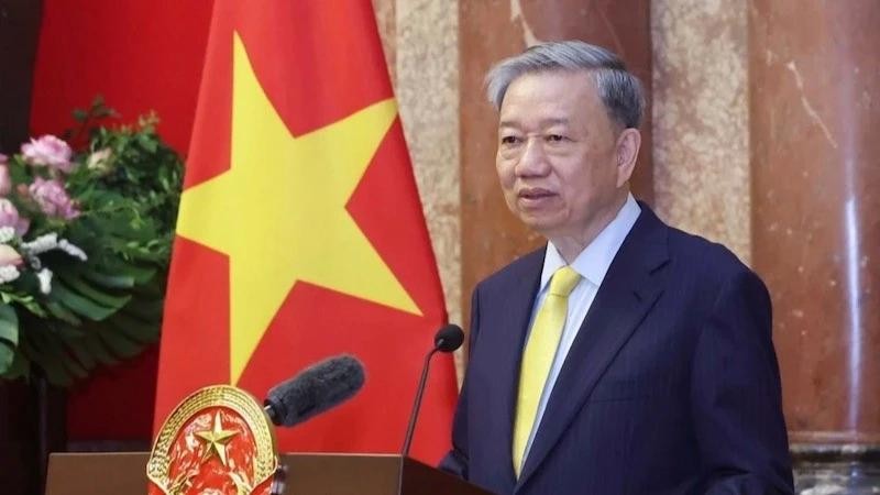 Le Secrétaire général du Parti communiste et Président vietnamien To Lam. Photo: VNA.