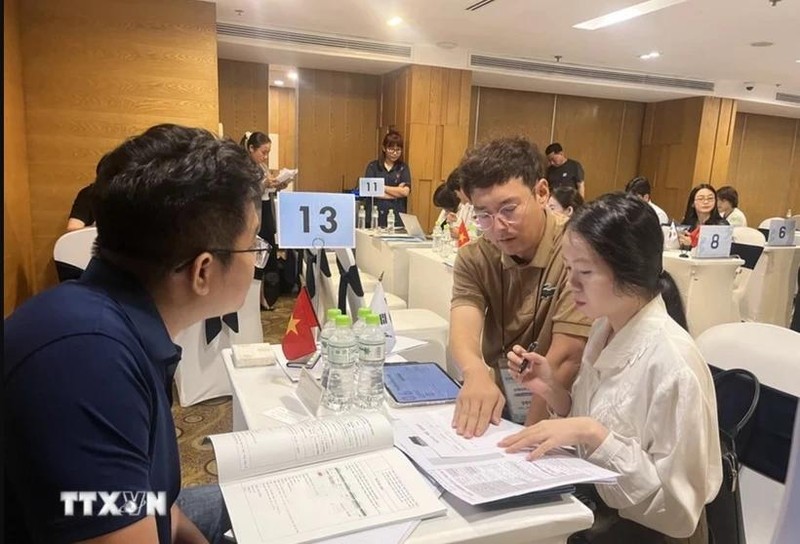 Les entreprises vietnamiennes et sud-coréennes recherchent des opportunités de coopération lors du programme organisé à Ho Chi Minh-Ville du 15 au 17 octobre. Photo : VNA