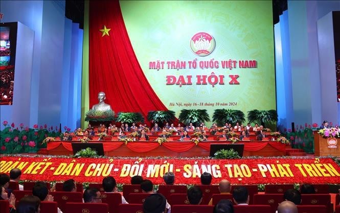 Le 10e Congrès national du Front de la Patrie du Vietnam (FPV) pour le mandat 2024-2029. Photo : VNA.