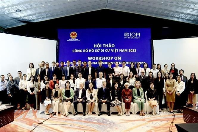 Les participants au séminaire de publication du Profil de migration du Vietnam 2023, à Hanoi, le 29 octobre. Photo : VNA.