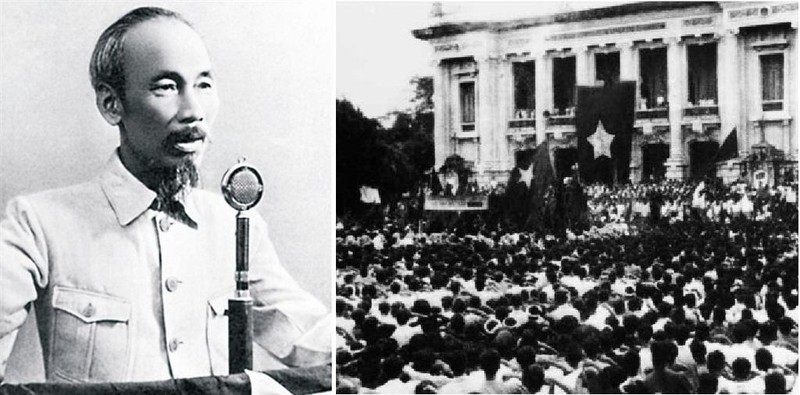 Le 2 septembre 1945, sur la place Ba Dinh à Hanoï, le Président Ho Chi Minh a proclamé l'indépendance, donnant naissance à la République démocratique du Vietnam - l'actuelle République socialiste du Vietnam. Photo d'archives: VNA
