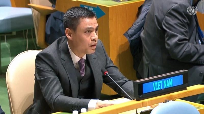 Le représentant permanent du Vietnam auprès de l’ONU, Dang Hoàng Giang. Photo: VOV