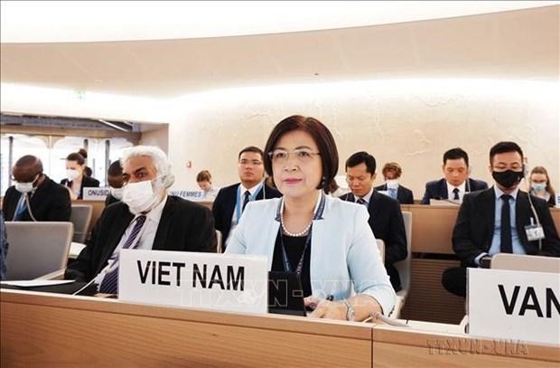 L'ambassadrice Lê Thi Tuyêt Mai -représentante en chef de la Mission du Vietnam auprès des Nations Unies. Photo : VNA