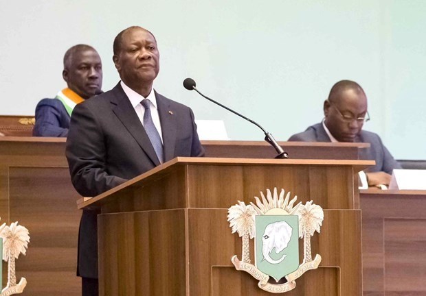 Le Président ivoirien Alassane Ouattara. Photo : Xinhua/VNA.