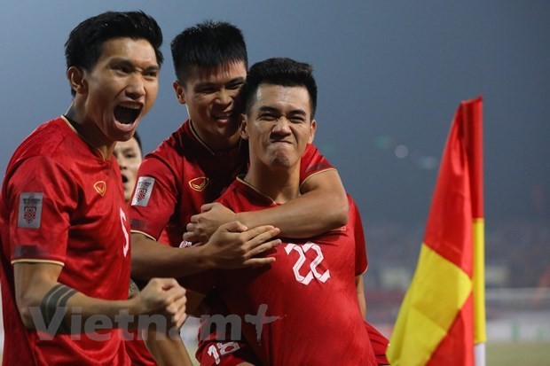 Avec la victoire 2 - 0 à domicile, le Vietnam s’est qualifié pour la finale de la Coupe AFF 2022. Photo : VNA.