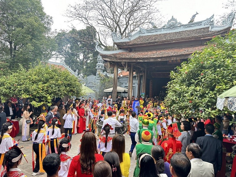 La fête Chu Dông Tu — Tiên Dung est organisée pendant trois jours, du 10e au 12e jour du deuxième mois lunaire. Photo : thoidai.com.vn