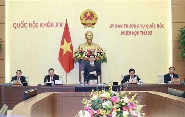 Le Président de l’Assemblée nationale prononce un discours d'ouverture. Photo : VNA.
