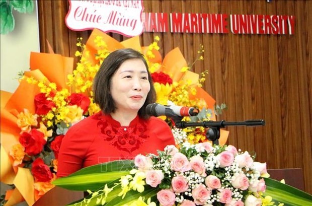 La présidente de la Commission municipale du Parti pour la Propagande et l'Éducation, Dào Khanh Hà, élue présidente de l'Association d'Amitié Vietnam - Chine de la ville de Hai Phong. Photo : VNA.