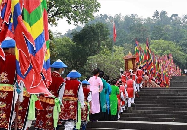 Fête des Rois fondateurs Hùng à Phu Tho. Photo : VNA.