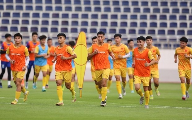 Les joueurs de l'Équipe de Football des moins de 22 ans du Vietnam (U22). Photo : VFF.
