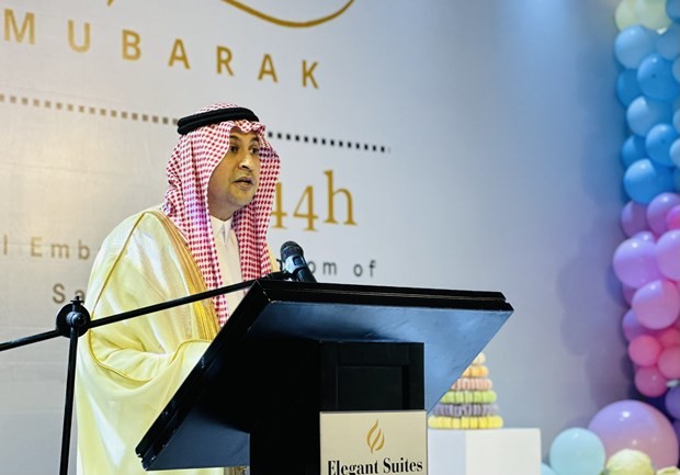 L'ambassadeur d’Arabie saoudite au Vietnam, Mohammed Ismaeil A. Dahlwy, prend la parole lors de l'événement. Photo : VNA.