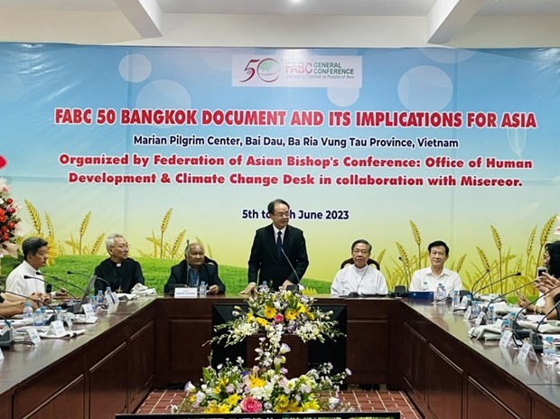 Vue de la réunion organisée par la Conférence épiscopale catholique du Vietnam dans la province méridionale de Bà Ria-Vung Tàu. Photo : VNA.