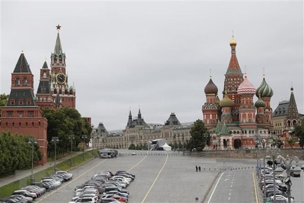 Les forces de l'ordre russes se sont déployées sur la Place Rouge à Moscou, le 24 juin. Photo : Xinhua/VNA.