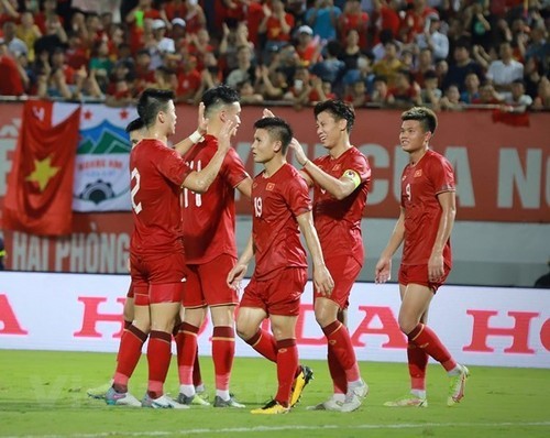 L'équipe de football masculin du Vietnam. Photo: AVI 