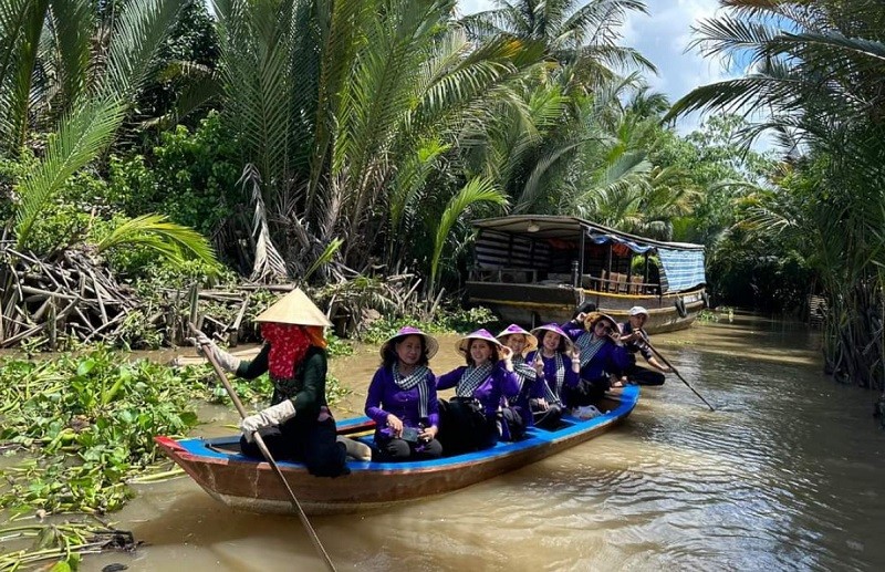 Promenade en bateau à Tiên Giang. Photo : VOV.
