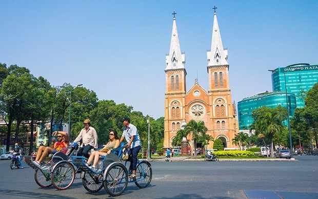 Touristes étrangers à Hô Chi Minh-Ville. Photo : vietnamnet.vn