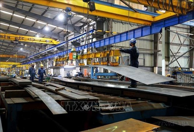 Production de la Sarl PEB installée dans la zone industrielle de Dông Xuyên, province de Bà Ria-Vung Tàu (au Sud du Vietnam). Photo : VNA.