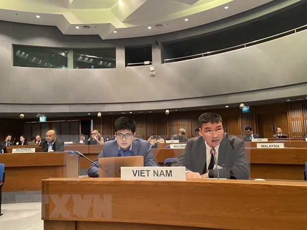 Le conseiller commercial du Vietnam en Thaïlande, Lê Huu Phuc, lors du 3e Forum Asie-Pacifique de l’énergie (APEF 2023), à Bangkok, en Thaïlande. Photo: VNA