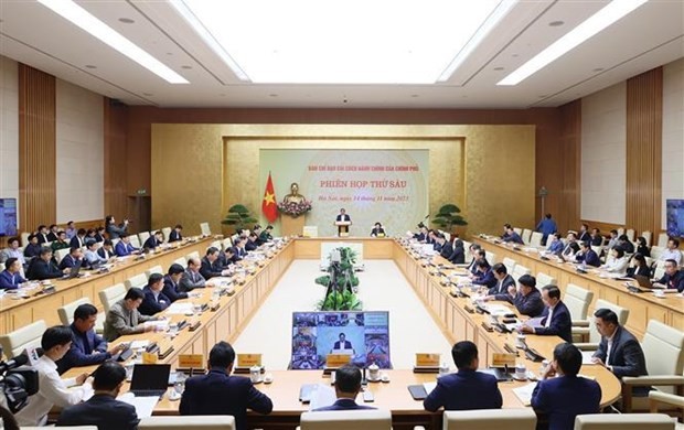 La 6e réunion du Comité directeur du gouvernement pour la réforme administrative à Hanoï. Photo : VNA.